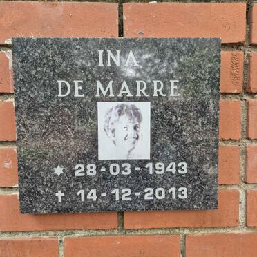 MARRE Ina, de 1943-2013