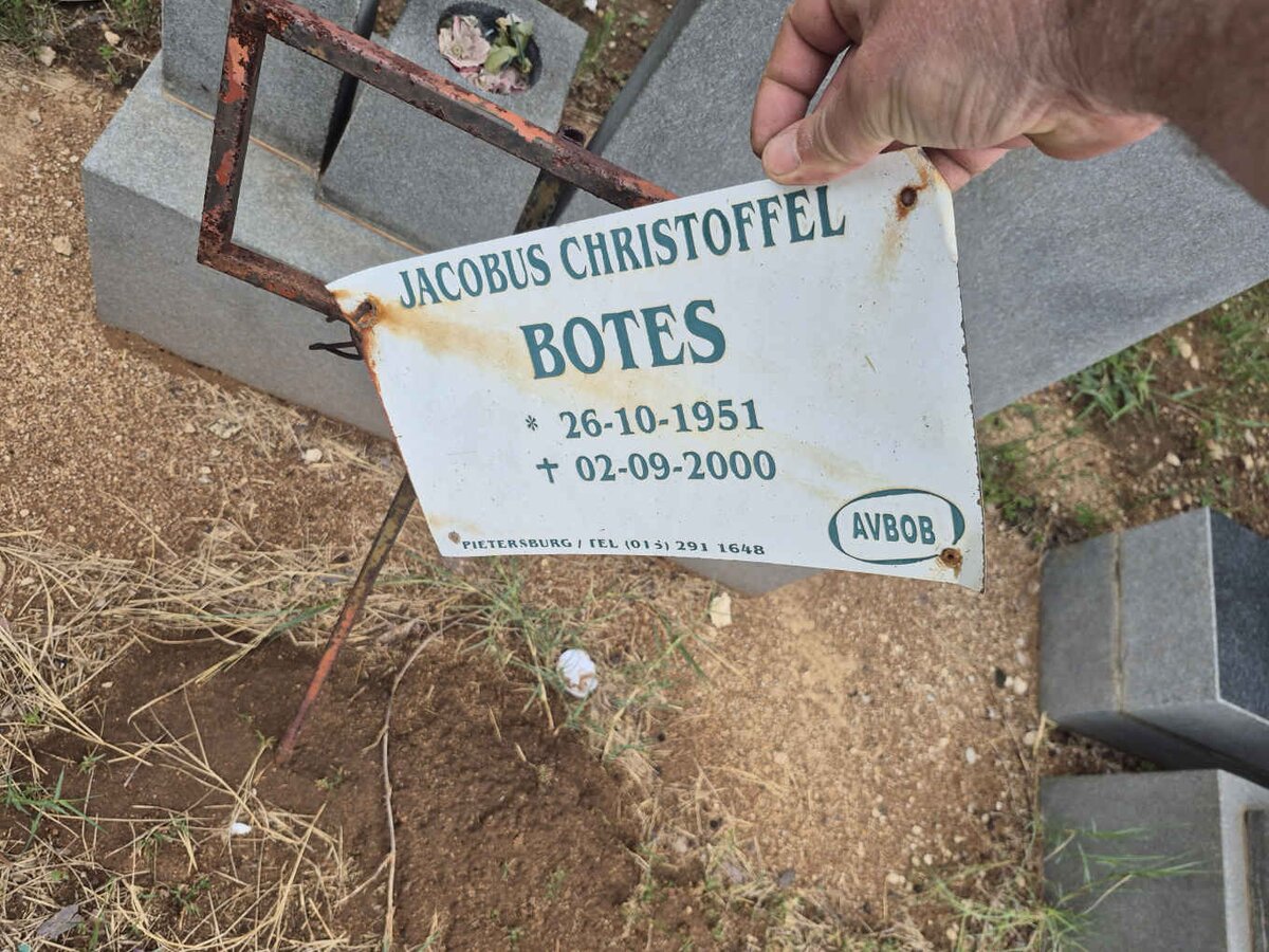 BOTES Jacobus Christoffel 1951-2000