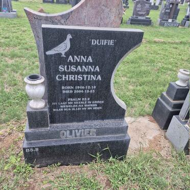 OLIVIER Anna Susanna Christina 1946-2004 