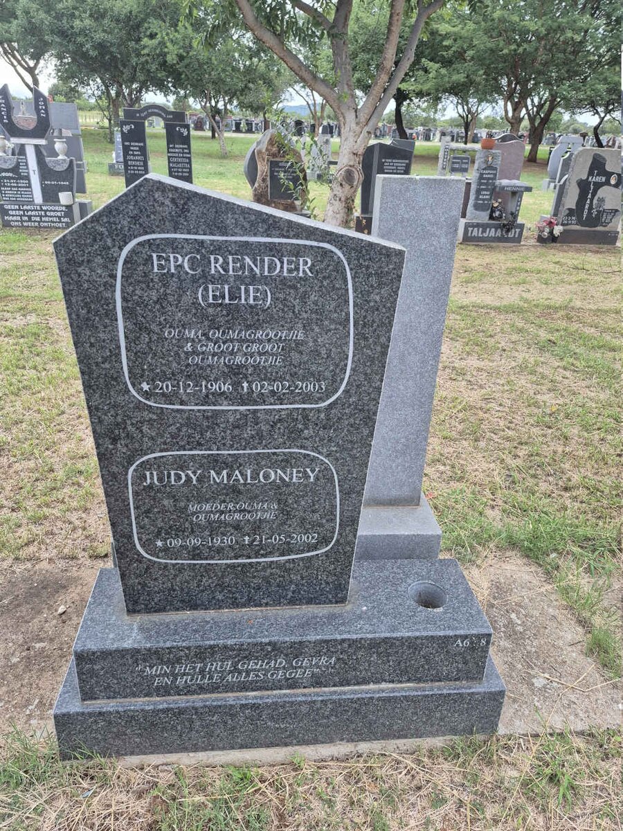 RENDER E.P.C. 1906-2003 :: MALONEY Judy 1930-2002 