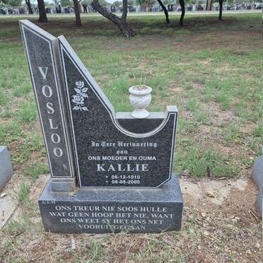 VOSLOO Kallie 1910-2000