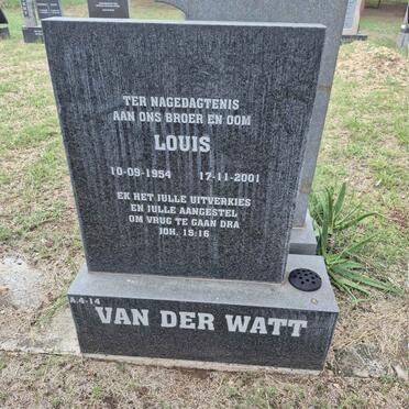 WATT Louis, van der 1954-2001