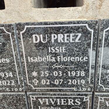 PREEZ Isabella Florence, du 1938-2019 