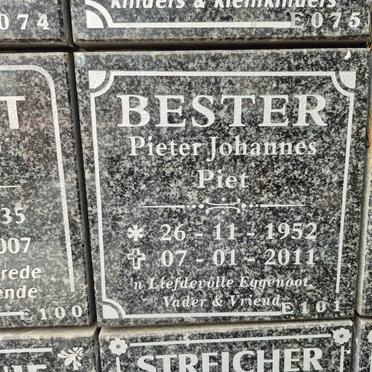 BESTER Pieter Johannes 1952-2011 