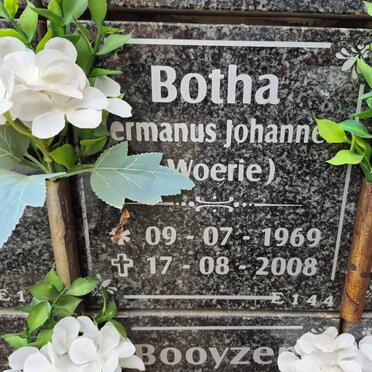 BOTHA Hermanus Johannes 1969-2008 
