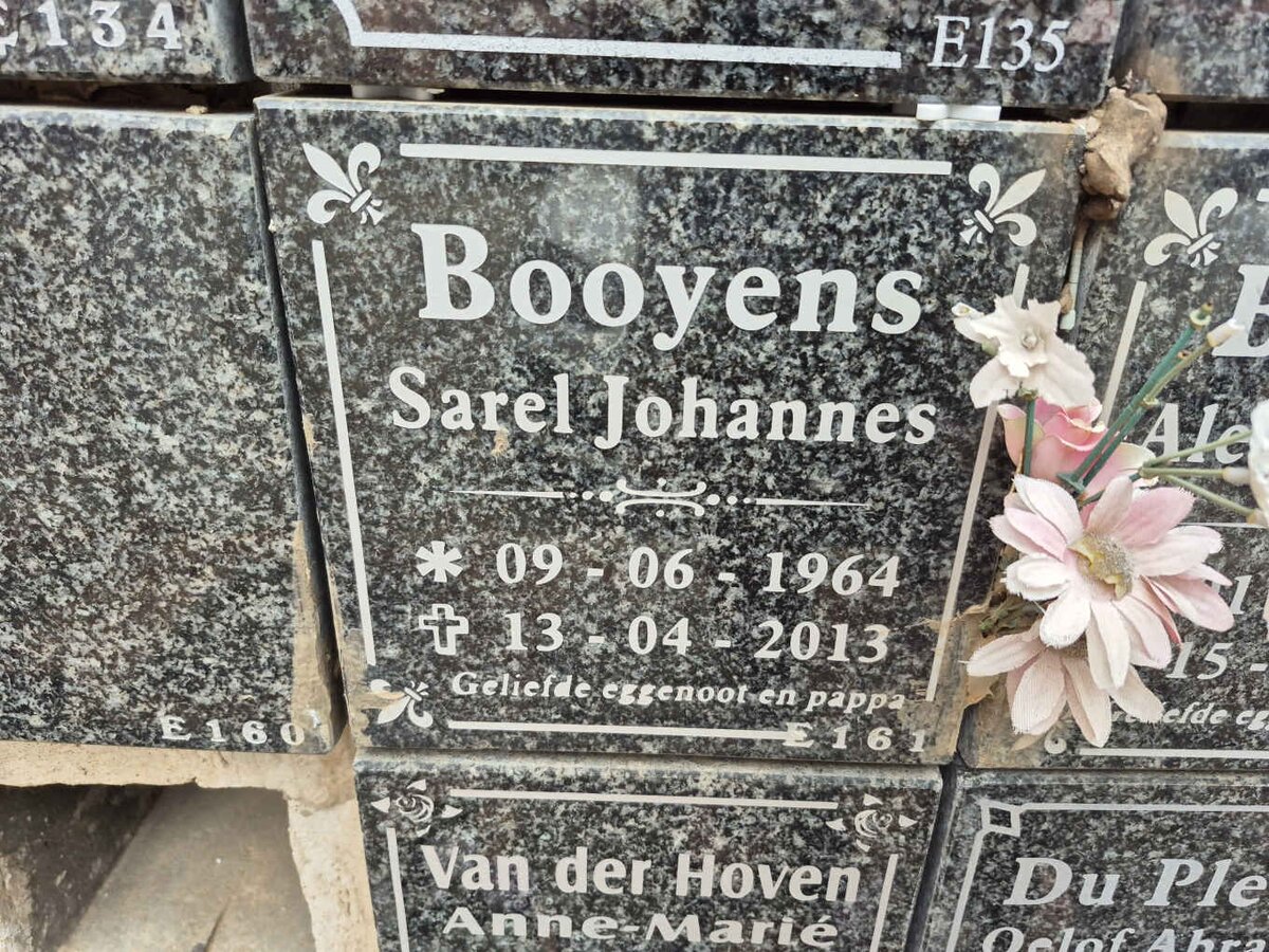 BOOYENS Sarel Johannes 1964-2013