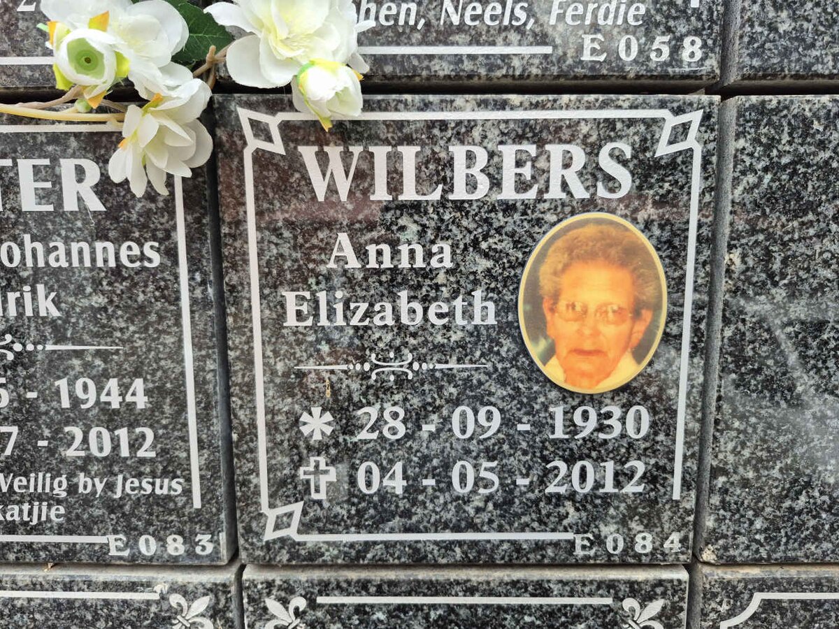 WILBERS Anna Elizabeth 1930-2012