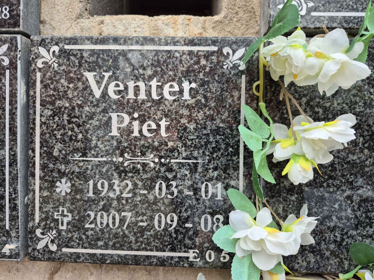 VENTER Piet 1932-2007