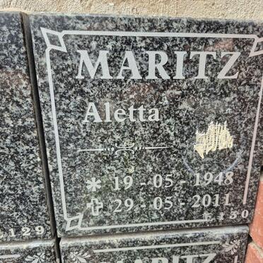MARITZ Aletta 1948-2011