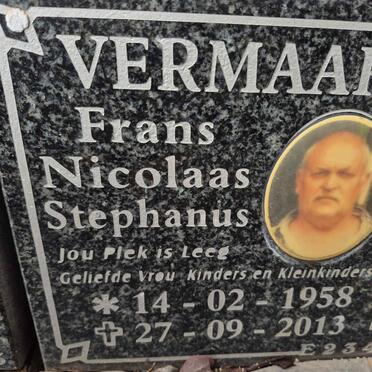 VERMAAK Frans Nicolaas Stephanus 1958-2013
