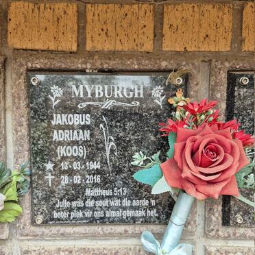 MYBURGH Jakobus Adriaan 1944-2016