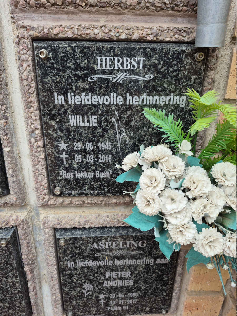 HERBST Willie 1945-2016