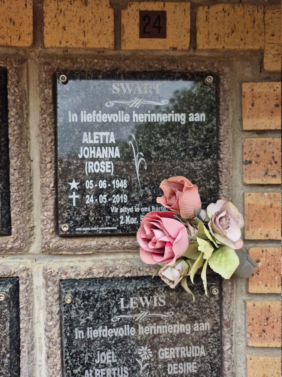 SWART Aletta Johanna 1948-2019