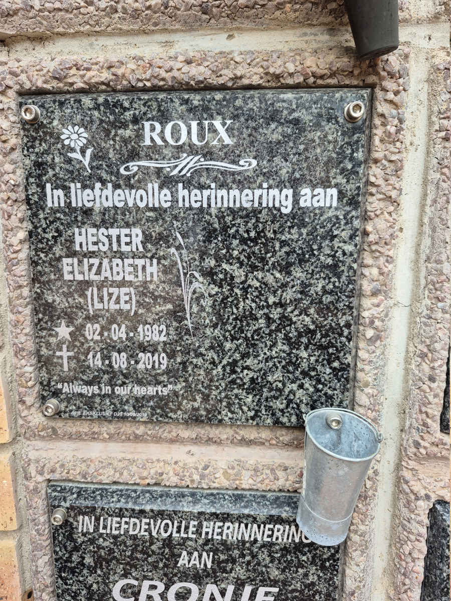 ROUX Hester Elizabeth 1982-2019