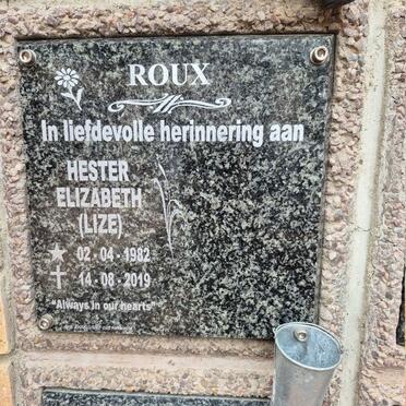 ROUX Hester Elizabeth 1982-2019
