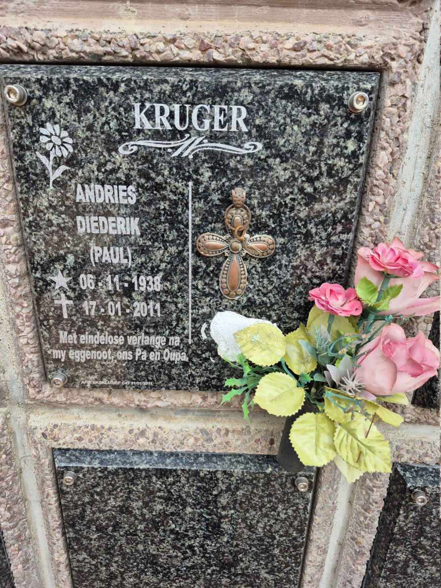 KRUGER Andries Diederik 1938-2011