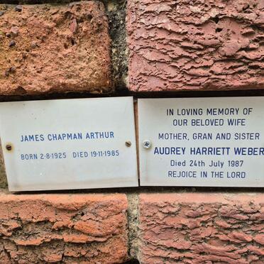 ARTHUR James Chapman 1925-1985 :: WEBER Audrey Harriett -1987