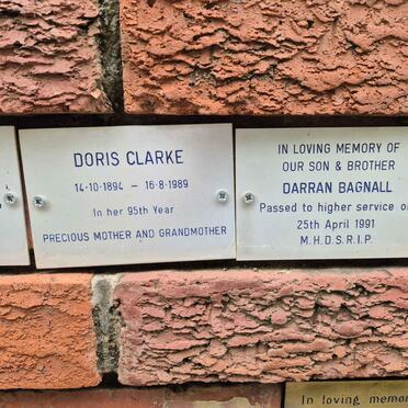 CLARKE Doris 1894-1989 :: BAGNALL Daran -1991