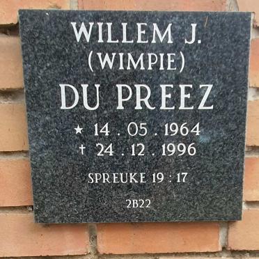 PREEZ Willem J., du 1964-1996