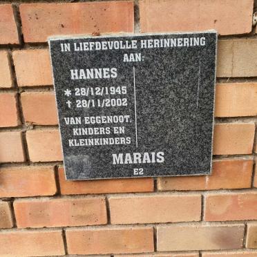 MARAIS Hannes 1945-2002