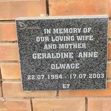 OLWAGE Geraldine Anne 1954-2003