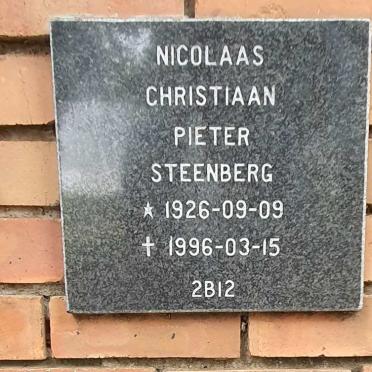 STEENBERG Nicolaas Christiaan Pieter 1926-1996