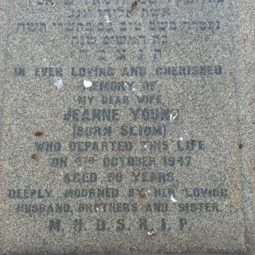 YOUNG Jeanne nee SLIOM -1947