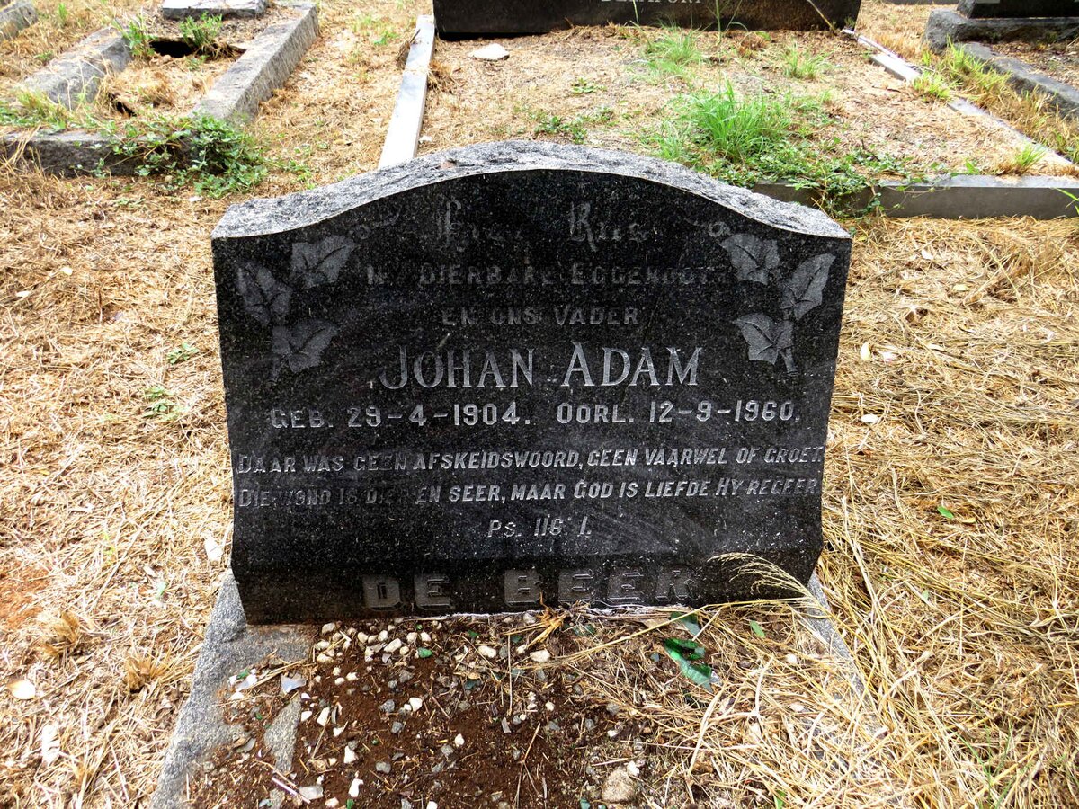 BEER Johan Adam, de 1904-1960