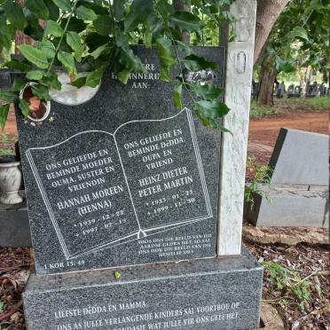 BOCHNIG Heinz Dieter Peter Martin 1935-1999 & Hannah Moreen 1939-1997