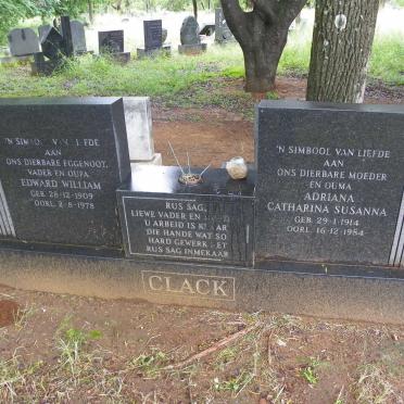 CLACK Edward William 1909-1978 & Adriana Catharina Susanna 1914-1984