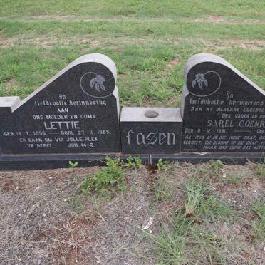 FASEN Sarel Coenraad 1891-1964 & Lettie 1896-1985