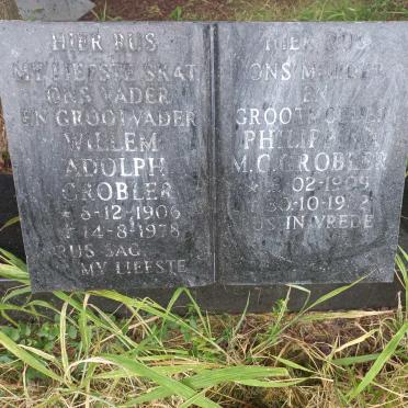 GROBLER Willem Adolph 1906-1978 & Philippina M.C. 1909-1982