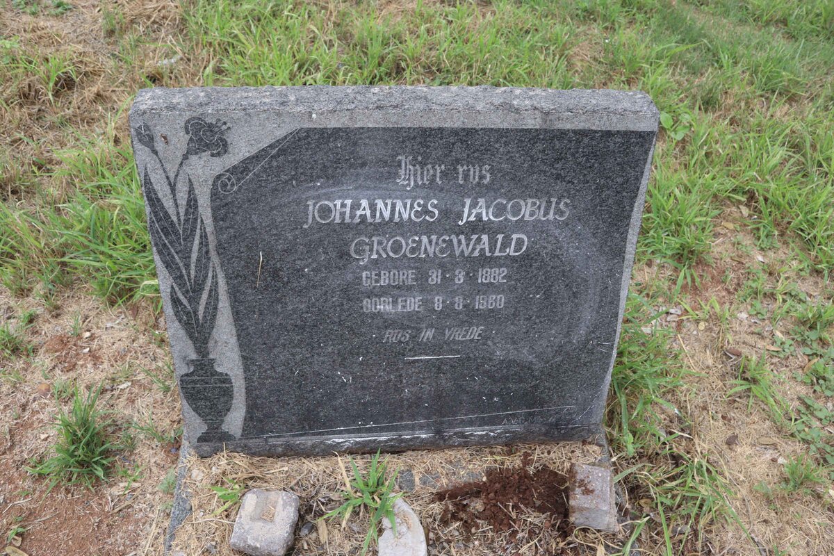 GROENEWALD Johannes Jacobus 1882-1960