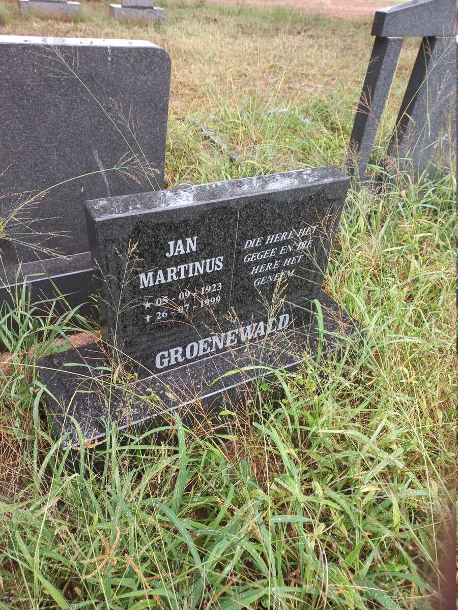 GROENEWALD Jan Martinus 1923-1999