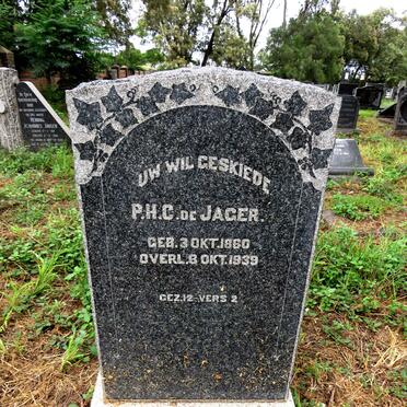 JAGER P.H.C., de 1860-1939