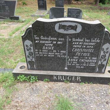 KRUGER Christoffel Petrus 1907-1966 & Anna Catharina 1915-2002 :: KRUGER Basie 1942-1992