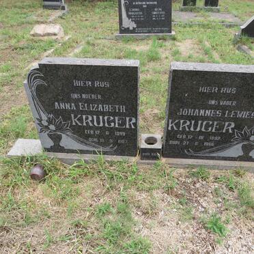 KRUGER Johannes Lewies 1892-1966 & Anna Elizabeth 1899-1987