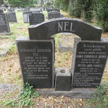 NEL Johannes Hendrik 1909-1980 & Anna Corneulia Josina 1912-1958 :: FARRELL Pieter John 1951-1958