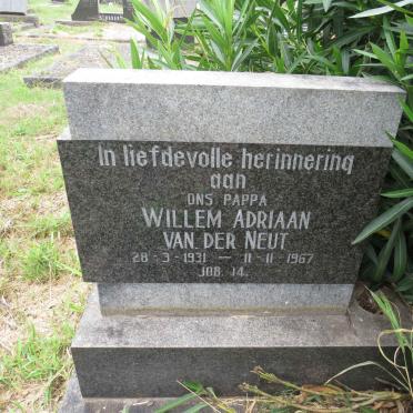 NEUT Willem Adriaan, van der 1931-1967