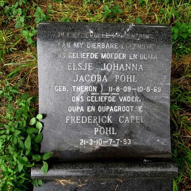 POHL Frederick Carel 1910-1993 & Elsje Johanna Jacoba THERON 1909-1969
