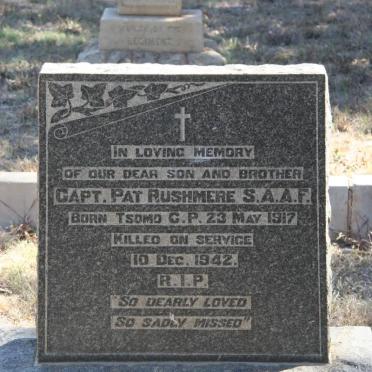 RUSHMERE Pat 1917-1942