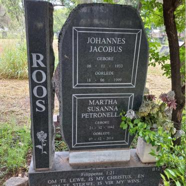 ROOS Johannes Jacobus 1933-1999 & Martha Susanna Petronella 1942-2018
