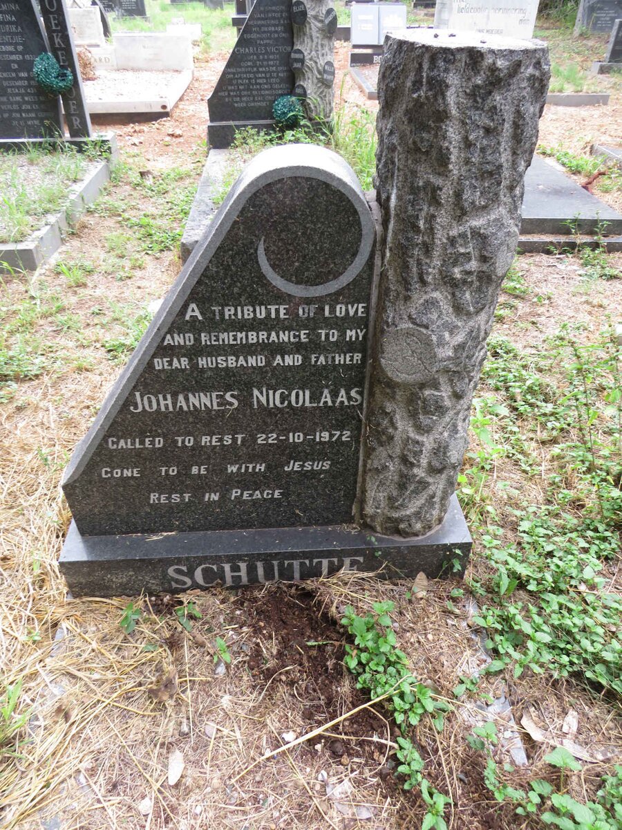 SCHUTTE Johannes Nicolaas -1972
