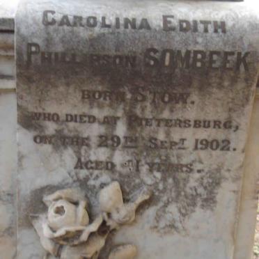 SOMBEEK Carolina Edith Phillipson nee STOW -1902