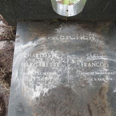 STREICHER Sarel Francois 1893-1974 & Charlotte Margarette 1906-1970