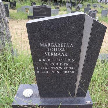 VERMAAK Margaretha Louisa nee KRIEL 1906-1976