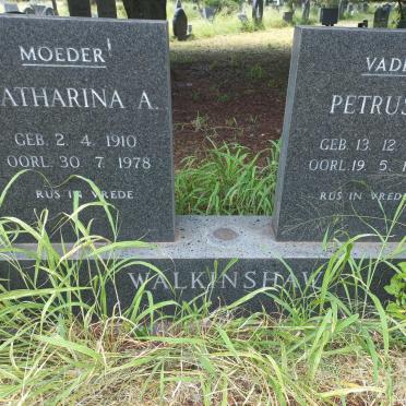 WALKINSHAW Petrus J. 1911-1983 & Catharina A. 1910-1978