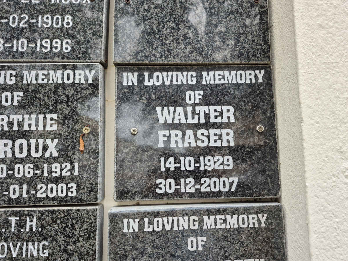 FRASER Walter 1929-2007