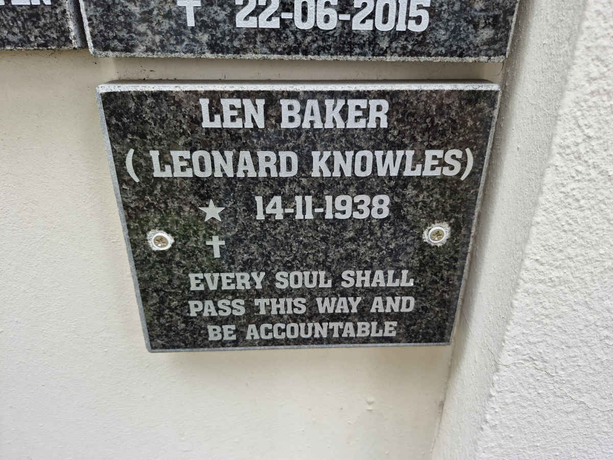BAKER Leonard Knowles 1938-