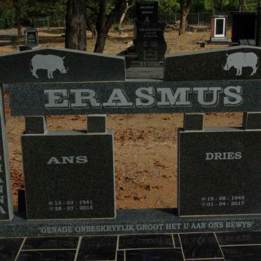 ERASMUS Andries 1945-2017 & Anna Johanna 1941-2015